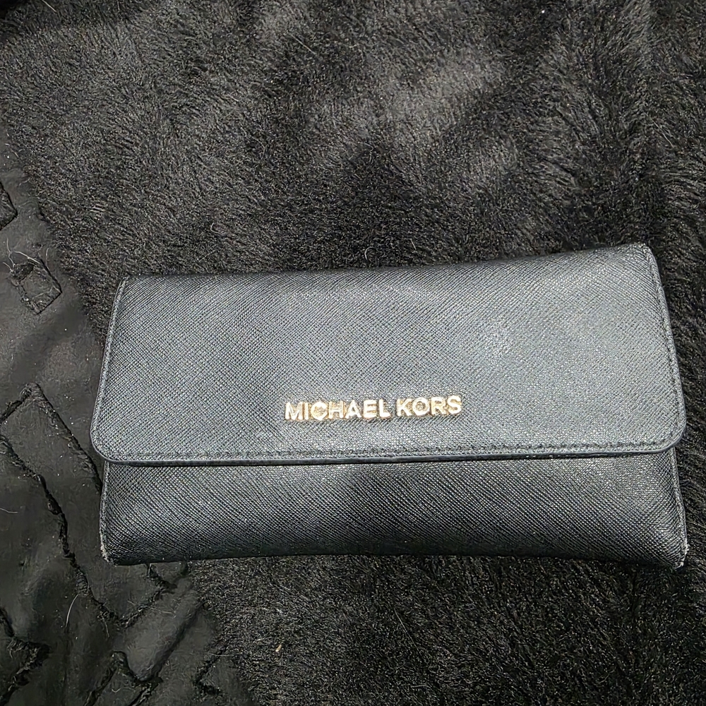 Michael Kors Black Wristlet Clutch
